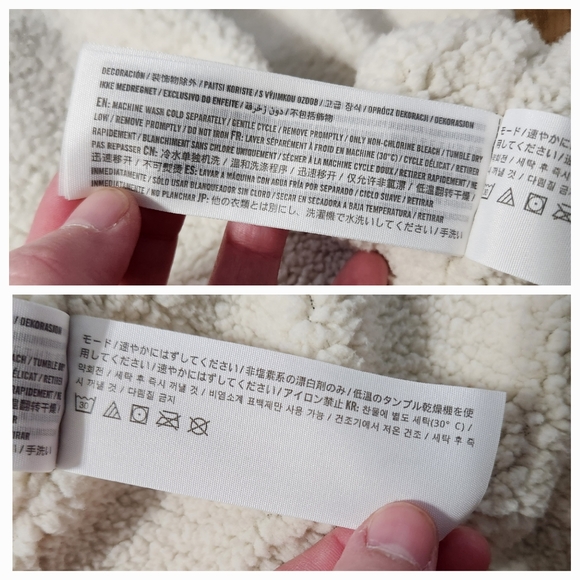 Hollister Corduroy and Sherpa Jacket Coat Tan Brown Ivory Size Medium - Picture 8 of 11